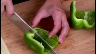 Cooking Tips  Hot to Cut Green Bell Peppers for Grilling [upl. by Hardigg]