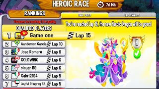 LAP 15 HIGH NACREA HEROIC RACE DRAGON CITY [upl. by Roque66]