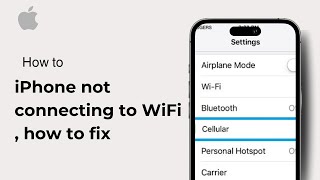 iPhone not connecting to WiFi  how to fix  iOS  2024 [upl. by Tobe232]