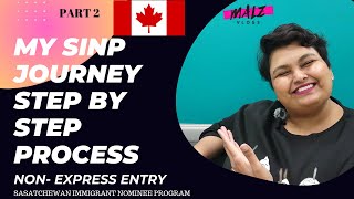 NON EXPRESS ENTRY PNP  STEP BY STEP PROCESS  SINP STUDENT STREAM  HOW TO APPLY PART 2 [upl. by Aillimat]