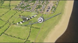 DCS Spitfire IX  Scramble and furball  Multiplayer [upl. by Cobbie261]