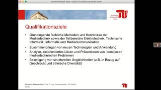 Einführung in den Bachelorstudiengang Medientechnik an der TU Berlin 2020 [upl. by Buke]