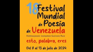 Inauguración 18° Festival Mundial de Poesía de Venezuela [upl. by Olnay]