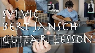 Sylvie  Bert Jansch Slow Version  DADGAd Lesson [upl. by Nade]