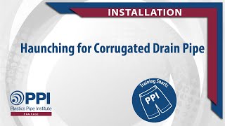 Haunching for Corrugated Drain Pipe [upl. by Olrak]