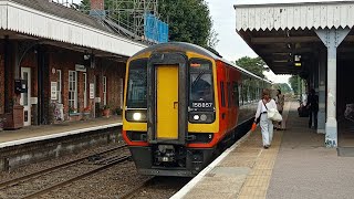 158857 leaving Wymondham for Sheffield [upl. by Nelleyram]