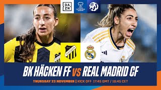 BK Häcken vs Real Madrid  UEFA Women’s Champions League 202324 Matchday 2 Full Match [upl. by Ahkos]