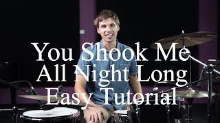 How To Play The Verse Of You Shook Me All Night Long By ACDC  Drumming Made Simple Episode 14 [upl. by Eidissac]