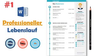 Professioneller Lebenslauf  Moderner Lebenslauf  Lebenslauf selbst in MS Word erstellen  Nr 1 [upl. by Aileme915]