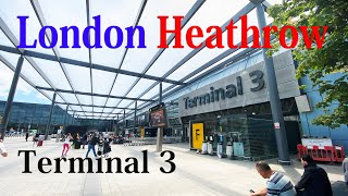 【Airport Tour】2023 London Heathrow Airport Terminal 3 Checkin and Arrival Area [upl. by Marna]