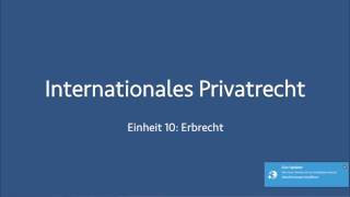 Internationales Privatrecht 10 [upl. by Lunetta]