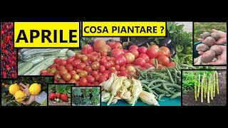 Cosa piantare ad APRILE nellOrto nel Frutteto e in Casa  Tutorial Agricoltura [upl. by Siduhey520]