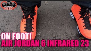 On Feet Infrared 23 Air Jordan 6 VI Review Color Is Hard To Decipher [upl. by Anerok143]