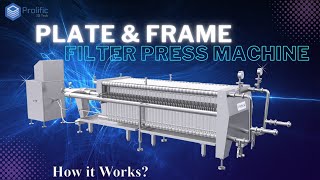 Plate and Frame Type Filter Press  Working Principle  Stainless Steel Filter Press  3D Animation [upl. by Dacy]