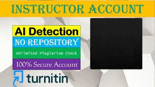 Turnitin Student Instructor Account  Turnitin no repository 2024 [upl. by Aneras]