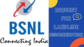 WRITE BSNL LANDLINE DISCONNECTION REQUEST  CANCELLATION LETTER  SAMPLE REQUEST [upl. by Penman]