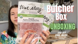 Ultimate Butcher Box Large Box Haul Unboxing [upl. by Eadith528]