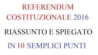 Referendum Costituzionale spiegazione [upl. by Casper]