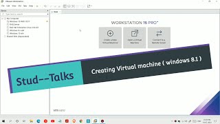 How to create a virtual machine using VMwareSTUDTalks [upl. by Ahcsrop]