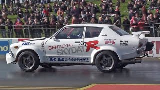 RB30DET Datsun 120Y at Santa Pod Raceway [upl. by Indys55]