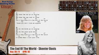 🎸 The End Of The World  Skeeter Davis Guitar Backing Track with chords and lyrics [upl. by Saum]