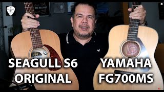 Seagull S6 Original vs Yamaha FG700MS Acoustic Guitars Comparison  EdwinE [upl. by Colston]