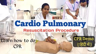 Cardio Pulmonary ResuscitationProcedure Demonstration CPR demo All steps  Exams [upl. by Ashlee932]