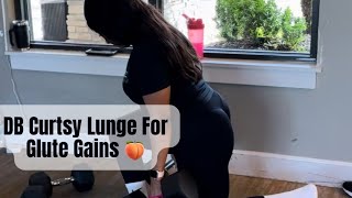 How To Perform Dumbbell Curtsy Lunges For GLUTE GAINS [upl. by Eiramaneet]