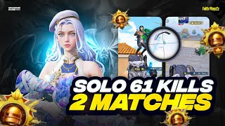 🔱 Solo 61 Kills In Conqueror Lobby  1v4 Clutch  Solo Vs Squad Conqueror Lobby bgmi faithplayz [upl. by Tami]