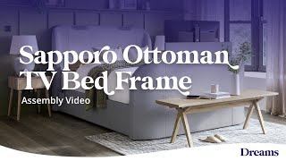 Sapporo Ottoman TV Bed with Surround Sound Assembly Video  Dreams Beds [upl. by Ghassan]