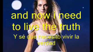 CELINE DION I SURRENDER LYRICS ENGLISHSPANISH [upl. by Enovahs]