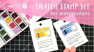 How to Use Swatch Stamp Set for Watercolors [upl. by Dowell]