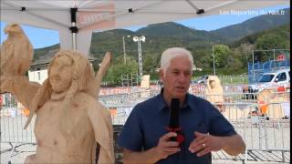 Laurent LERCH  Maire de Masevaux  Championnat de France de sculpture à la tronçonneuse [upl. by Aninaig]