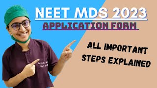 NEET MDS 2023 Application form  stepwise guide neetmds2023 [upl. by Letnuahs]