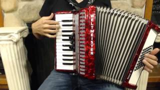 How to Play a 48 Bass Accordion  Lesson 4  Bass Major Scale  Dreydl Song [upl. by Brenan402]