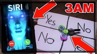 SIRI STARTED TALKING DONT PLAY CHARLIE CHARLIE GAME WITH A FIDGET SPINNER AT 3 AM  SIRI SPEAKS [upl. by Analem867]