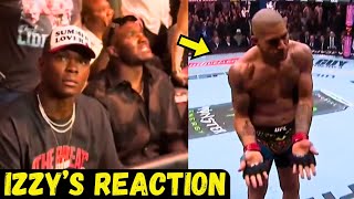 Israel Adesanyas REACTION To Alex Pereira vs Jamahal Hill KO [upl. by Bernarr706]