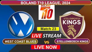 🔴 Boland T10 Live  West Coast Blues vs Stellenbosch Kings Live  WCB vs STK  Live Cricket Match [upl. by Ange]