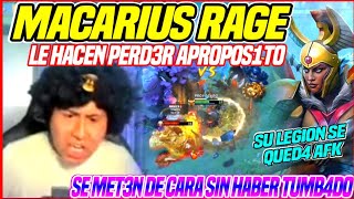 😡MACARIUS RAGE😡SU LEGION LE KGA EL DOTA APROP0S1T0🤣PUDIENDO HABER GANADO SE METEN DE CARA🤣DOTA2 [upl. by Calabrese]