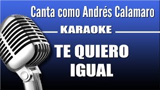 Andrés Calamaro  Te Quiero Igual  Karaoke Vision [upl. by Naujik]