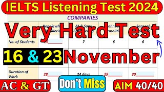 DIFFICULT 2 NOVEMBER amp 7 NOVEMBER 2024 IELTS LISTENING TEST WITH ANSWERS  IELTS  IDP amp BC [upl. by Stubbs]