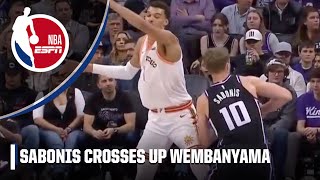 WEMBANYAMA WAS LOST 😱 Domantas Sabonis SLAMS IT DOWN 🔥  NBA on ESPN [upl. by Eudora]