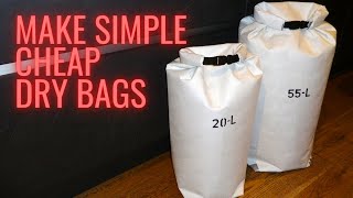 Easy to make waterproof dry bags No stitching just cable ties duct tape and super tough Tyvek [upl. by Amhsirak]