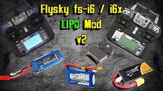 Flysky fsi6  fsi6x Lipo Mod a simple how to [upl. by Oicelem]