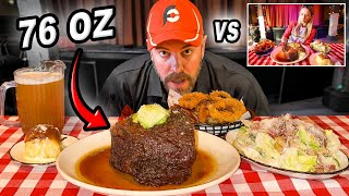 Nashvilles quotOld 76erquot Prime Ribeye Steak Challenge [upl. by Lezah]