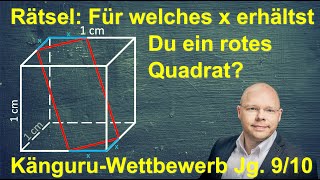 Für welches x entsteht ein rotes Quadrat Kannst Du es lösen [upl. by Notelrac]