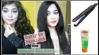 Hair Straightening using Aloe Vera Gel  Curly to Straight Hair  SunnyAndTwinkle [upl. by Yras]