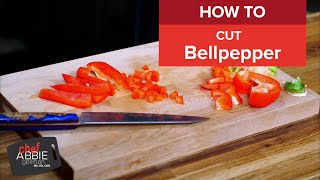 How to Deseed Cut Julienne and Dice a Bell Pepper StepbyStep Tutorial [upl. by Shaum286]