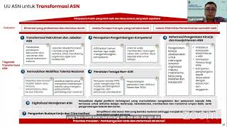 Sosialisasi Kebijakan UU ASN No 20 tahun 2023 Oleh PAN RB [upl. by Rhonda]