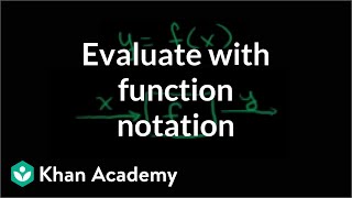 Evaluating with function notation  Functions and their graphs  Algebra II  Khan Academy [upl. by Anelac]